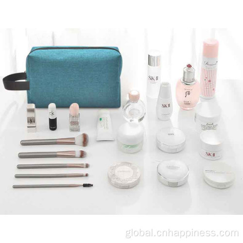 Large Makeup Bag Simple Handle Polyester Makeup Bag with Customized LOGO Manufactory